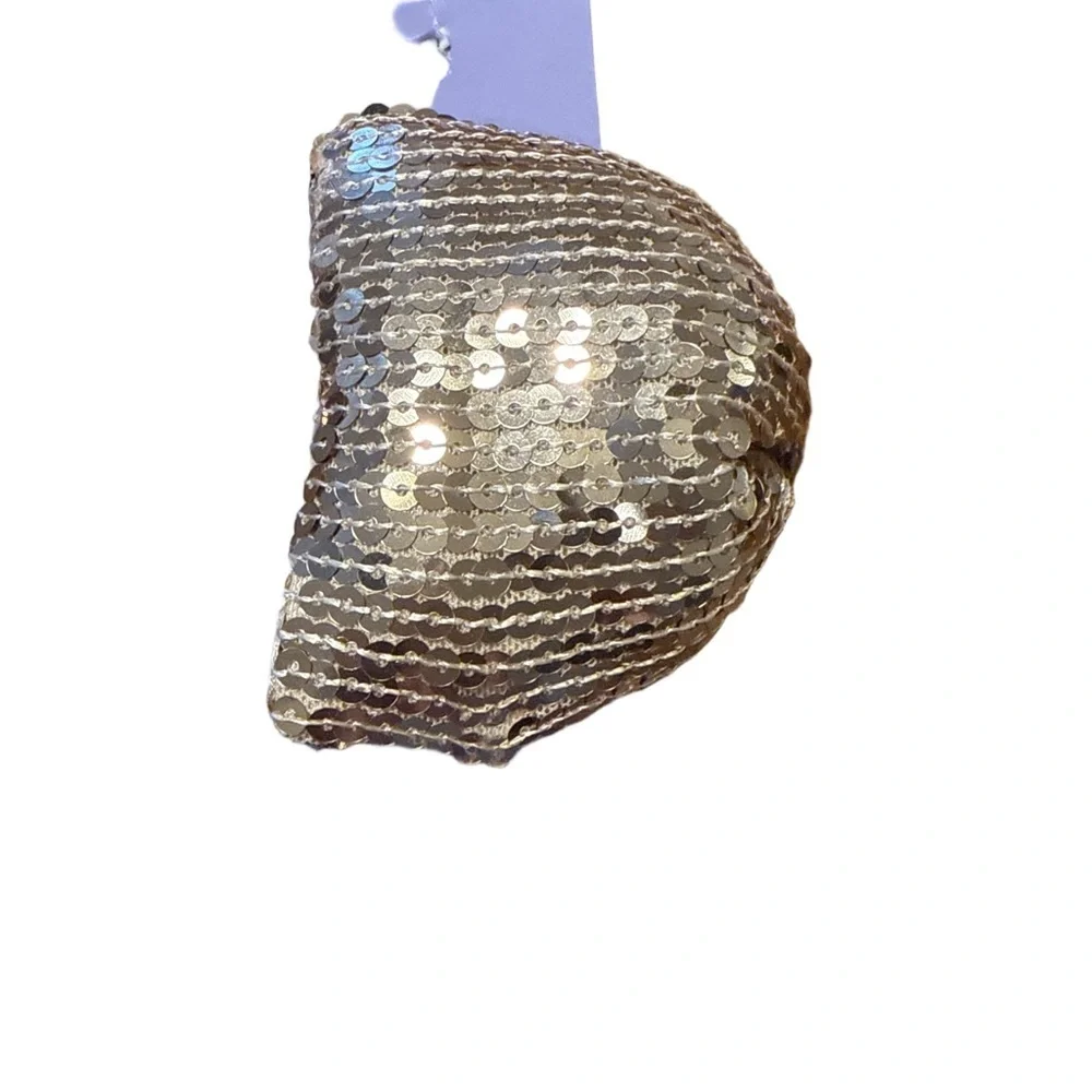 Gold Sequin Hair Bow Clip